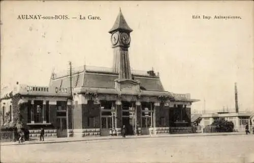Ak Aulnay sous Bois Seine Saint Denis, Bahnhof