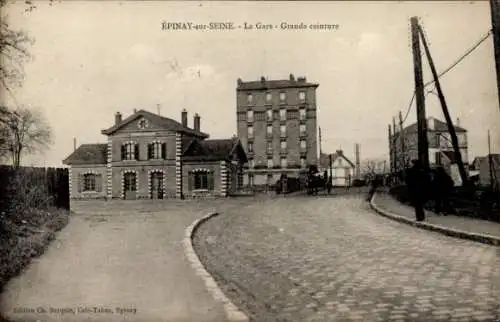 Ak Epinay sur Seine Seine Saint Denis, Bahnhof, Grande ceinture