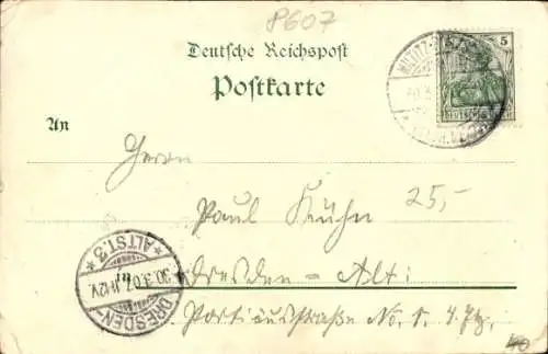 Litho Taubenheim Klipphausen in Sachsen, Schloss, Kirche, Gasthof, Brauerei