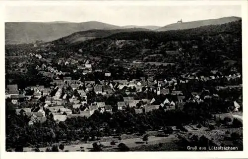 Ak Lützelsachsen Weinheim an der Bergstraße Baden, Luftbild