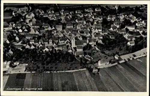 Ak Andelfingen Langenenslingen Baden Württemberg, Fliegeraufnahme, Stadtpanorama
