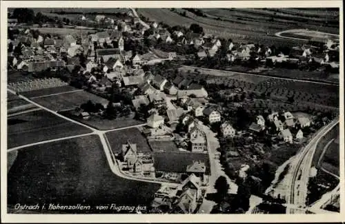 Ak Ostrach in Oberschwaben, Fliegeraufnahme