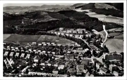 Ak Sobięcin Hermsdorf Wałbrzych Waldenburg Schlesien, Fliegeraufnahme
