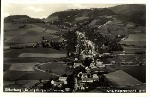 Ak Srebrna Góra Silberberg Niederschlesien, Festung Silberberg, Fliegeraufnahme