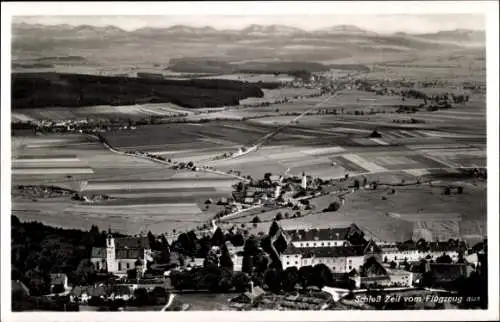 Ak Leutkirch im Allgäu Baden Württemberg, Schloss Zeil, Fliegeraufnahme