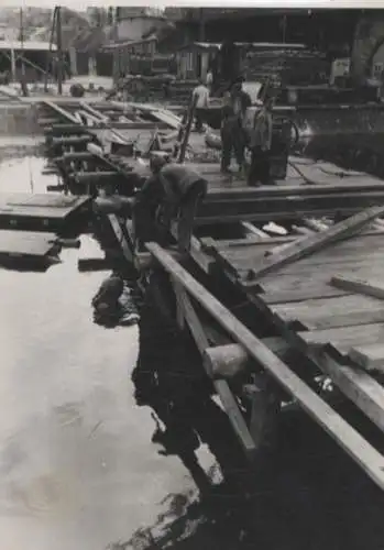 Original Foto Berlin Kreuzberg, Hallesches Tor, Bauarbeiten, um 1945/46, ca. 13 x 18 cm