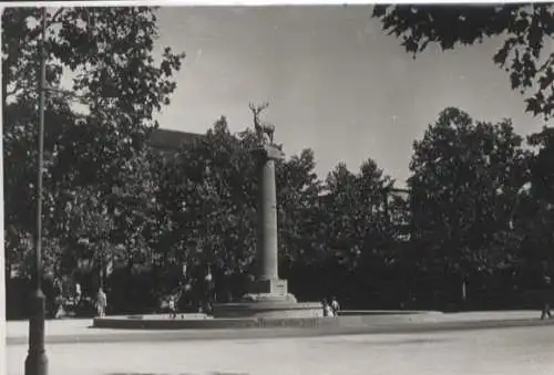 Original Foto Berlin Schöneberg, Stadtpark Schöneberg, Goldener Hirsch, 1950, ca. 13 x 18 cm