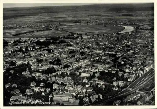 Ak Offenbach am Main Hessen, Fliegeraufnahme der Stadt