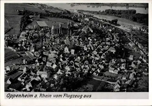 Ak Oppenheim am Oberrhein, Fliegeraufnahme