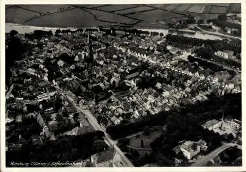 Ak Nienburg an der Weser, Fliegeraufnahme