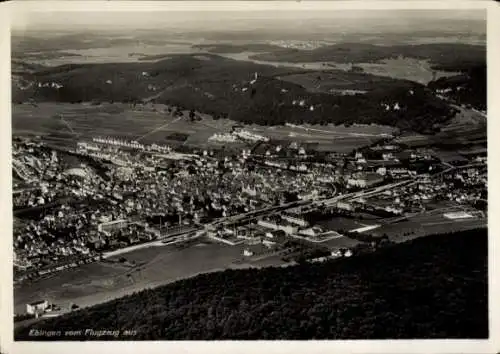 Ak Ebingen Albstadt in Württemberg, Fliegeraufnahme vom Ort