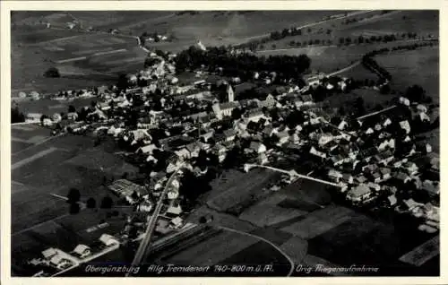 Ak Obergünzburg im Allgäu, Luftaufnahme