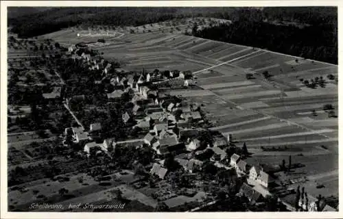 Ak Schellbronn Neuhausen im Enzkreis Schwarzwald, Fliegeraufnahme