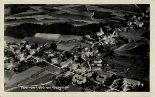 Ak Tegernbach Rudelzhausen in Oberbayern, Fliegeraufnahme