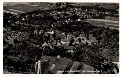 Ak Kleinaltdorf Gaildorf am Kocher, Luftaufnahme von Groß- und  Landschaft, Wald, Felder
