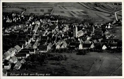 Ak Eutingen im Gäu Württemberg, Luftaufnahme von Eutingen, viele Dächer, Umgebung, Landschaft