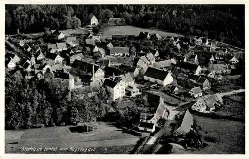 Ak Stetten ob Lontal Niederstotzingen in Württemberg, Luftaufnahme von Häusern, Feldern, Wald, La