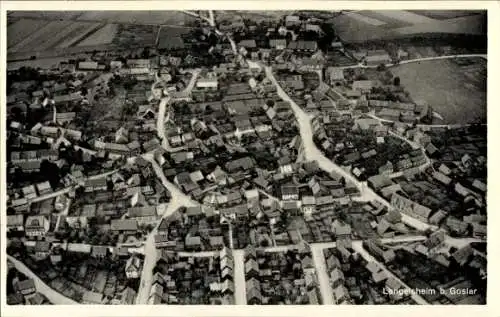 Ak Langelsheim Harz, Luftaufnahme von  Häuser, Straßen, ländliche Umgebung