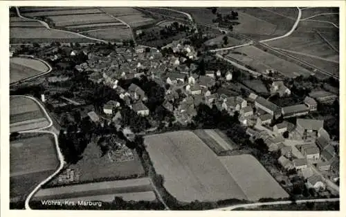 Ak Wohra in Hessen, Luftbild