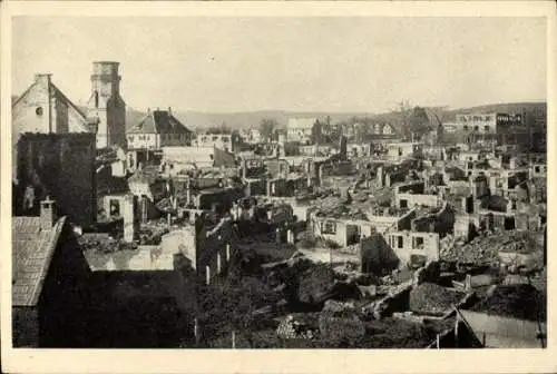 Ak Freudenstadt im Schwarzwald, Gesamtansicht, Nach Brandkatastrophe 1945