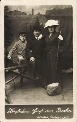 Foto Ak Brocken im Harz, Familienbild