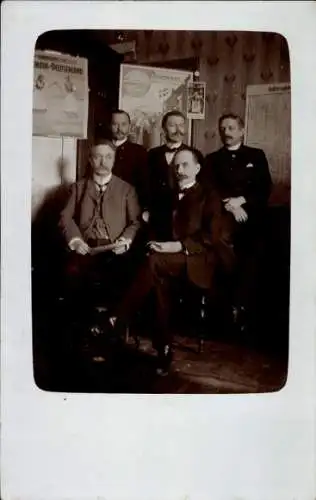 Foto Ak Büro Dampffähre zwischen Dänemark und Deutschland, Fahrplan