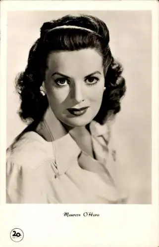 Ak Schauspielerin Maureen O'Hara, Portrait, Film Endspurt