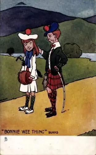 Künstler Ak Hamish, Bonnie wee Thing, Burns
