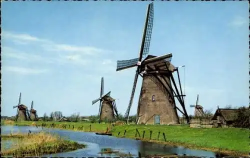 Ak Niederlande, Holländische Mühle, Windmühle