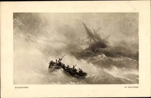 Künstler CPA Aivazovsky, Sauvetage