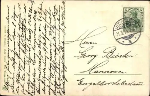 Präge Passepartout Ak Rettungsboot, Dampfer