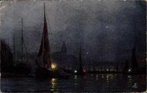 Künstler Ak Ships that pass in the Night, Tuck 2716