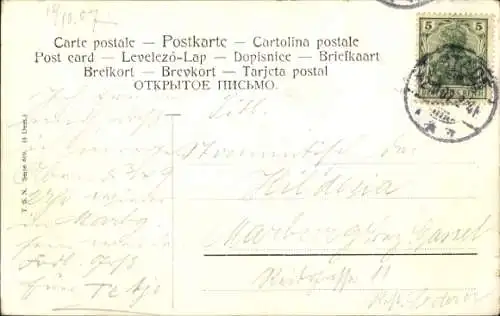 Ak Segelschiffe auf hoher See