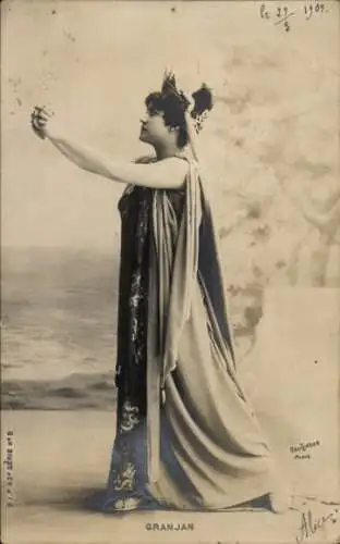 Ak Paris IX Opéra, Alice Granjean, französische Opernsängerin