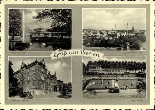 Ak Viersen, Kaisermühle, Kaiserbad, Krankenhaus, Ort