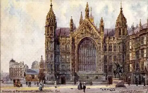 Künstler Ak Flower, Charles, London City England, Houses of Parliament, Westminster Hall