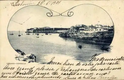 Ak Cascaes Cascais Portugal, Schöne Küstenansicht, historische Architektur, Postkarte von Cascais