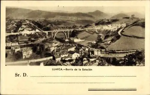 Ak Luarca Spanien, Gesamtansicht