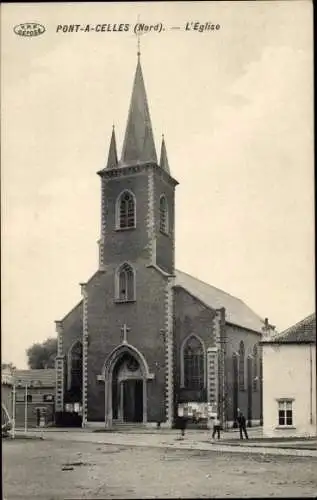 Ak Pont a Celles Hennegau Wallonien, Kirche
