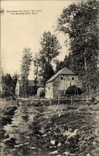 Ak Saint Hubert Wallonien Luxemburg, Wassermühle am Bach