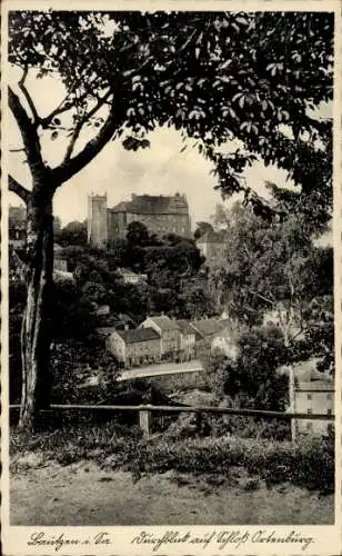Ak Bautzen in der Oberlausitz, Ansicht Schloss Ortenburg, Umgebung, Bäume,  Architektur