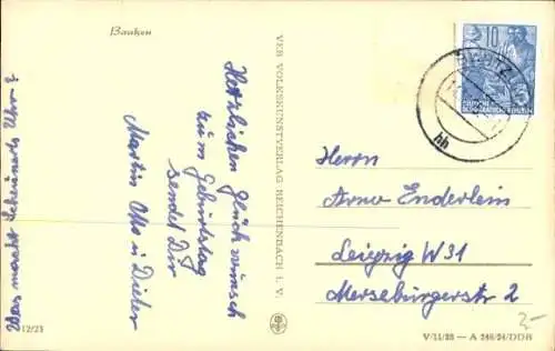 Ak Bautzen in der Oberlausitz, Teilansicht der Stadt, Felsformation, Turm, Kirche