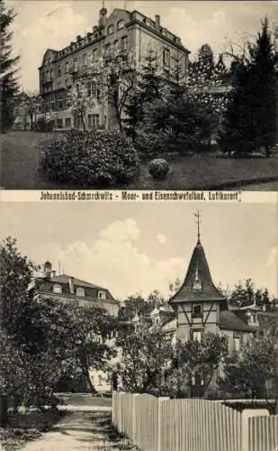 Ak Johannisbad Schmeckwitz Räckelwitz Oberlausitz, Schwefelbad, Häuser