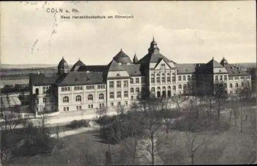 Ak Köln am Rhein, neue Handelshochschule am Römerpark