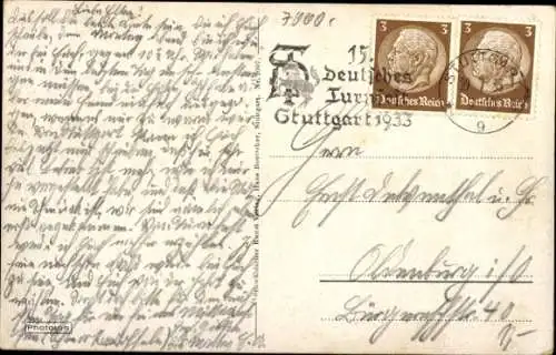 Ak Stuttgart in Württemberg, Gesamtansicht