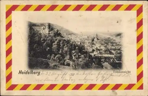Ak Heidelberg am Neckar,  Totalansicht,  Stadtansicht, Berge