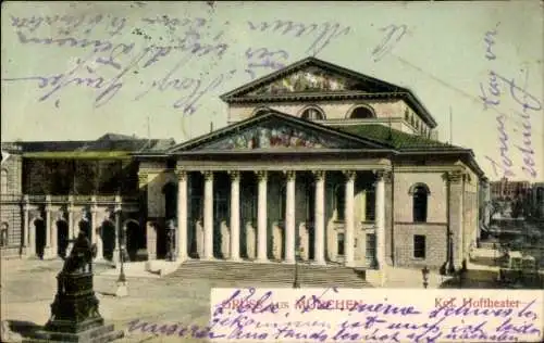 Ak München,  Königliches Hoftheater