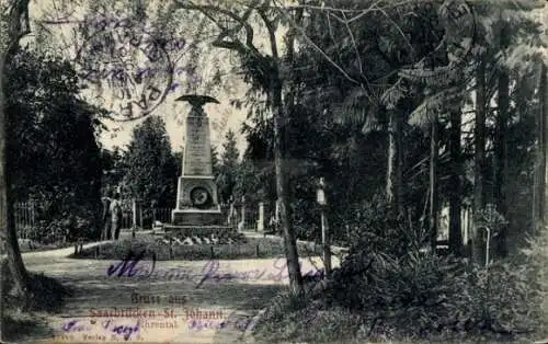 Ak St. Johann Saarbrücken im Saarland, Ehrental, Kriegerdenkmal