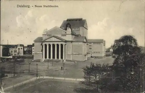 Ak Duisburg im Ruhrgebiet, neues Stadttheater