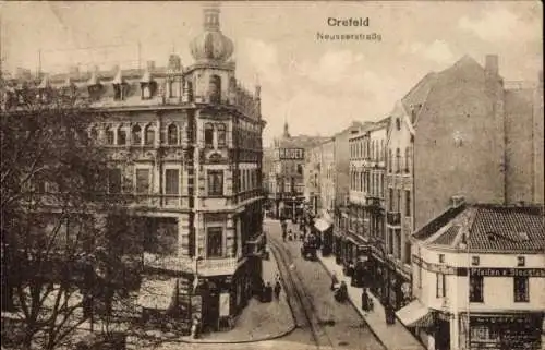Ak Krefeld am Niederrhein, Neusserstraße, Pfeifen und Stockfabrik